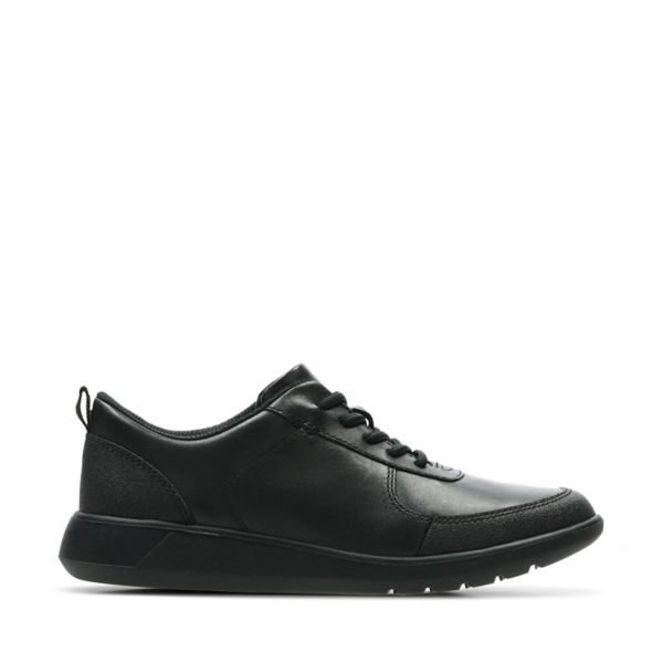 Clarks Boys Scape Street Youth School Shoes Black | CA-5906347